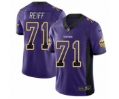 Youth Nike Minnesota Vikings #71 Riley Reiff Limited Purple Rush Drift Fashion NFL Jersey