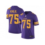 Youth Nike Minnesota Vikings #75 Matt Kalil Limited Purple Rush NFL Jersey