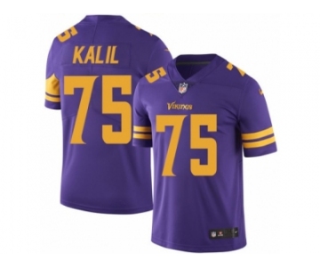 Youth Nike Minnesota Vikings #75 Matt Kalil Limited Purple Rush NFL Jersey