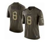 Youth Nike Minnesota Vikings #8 Sam Bradford Limited Green Salute to Service NFL Jersey