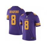 Youth Nike Minnesota Vikings #8 Sam Bradford Limited Purple Rush NFL Jersey