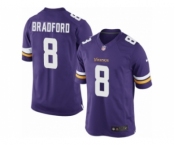 Youth Nike Minnesota Vikings #8 Sam Bradford Limited Purple Team Color NFL Jersey