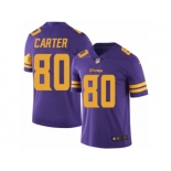 Youth Nike Minnesota Vikings #80 Cris Carter Limited Purple Rush NFL Jersey