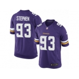 Youth Nike Minnesota Vikings #93 Shamar Stephen Limited Purple Team Color NFL Jersey