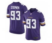 Youth Nike Minnesota Vikings #93 Shamar Stephen Limited Purple Team Color NFL Jersey