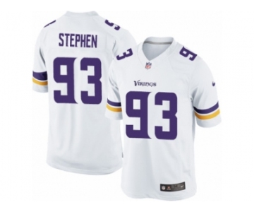 Youth Nike Minnesota Vikings #93 Shamar Stephen Limited White NFL Jersey