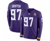 Youth Nike Minnesota Vikings #97 Everson Griffen Limited Purple Therma Long Sleeve NFL Jersey