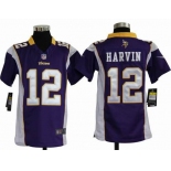 nike youth nfl jerseys minnesota vikings #12 harvin purple[nike]