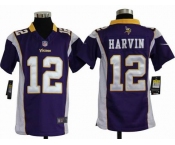 nike youth nfl jerseys minnesota vikings #12 harvin purple[nike]