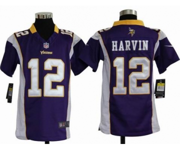 nike youth nfl jerseys minnesota vikings #12 harvin purple[nike]