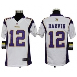 nike youth nfl jerseys minnesota vikings #12 harvin white[nike]