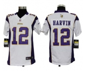 nike youth nfl jerseys minnesota vikings #12 harvin white[nike]