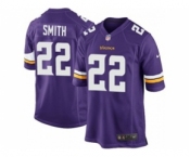 nike youth nfl jerseys minnesota vikings #22 smith purple[nike]