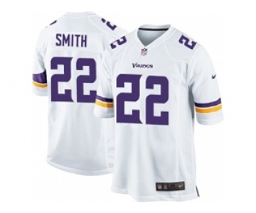 nike youth nfl jerseys minnesota vikings #22 smith white[nike]