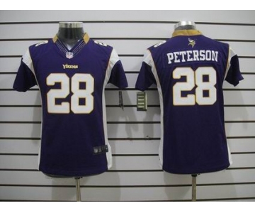 nike youth nfl jerseys minnesota vikings #28 peterson purple[nike limited]