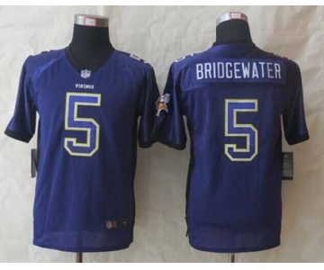 nike youth nfl jerseys minnesota vikings #5 bridgewater purple[Elite drift fashion][bridgewater]