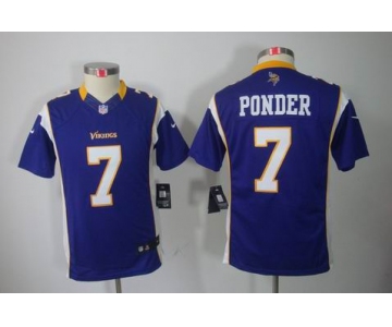 nike youth nfl jerseys minnesota vikings #7 christian ponder purple[nike limited]