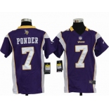 nike youth nfl jerseys minnesota vikings #7 ponder purple[nike]