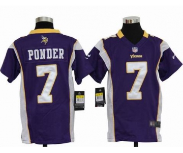 nike youth nfl jerseys minnesota vikings #7 ponder purple[nike]