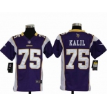 nike youth nfl jerseys minnesota vikings #75 kalil purple[nike]