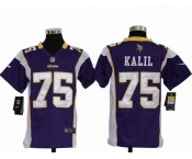 nike youth nfl jerseys minnesota vikings #75 kalil purple[nike]