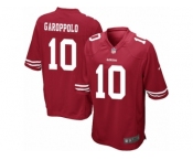 Men Nike San Francisco 49ers #10 Jimmy Garoppolo Game Red Team Color NFL Jersey