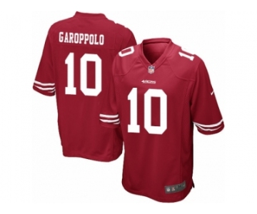 Men Nike San Francisco 49ers #10 Jimmy Garoppolo Game Red Team Color NFL Jersey