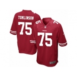 Men Nike San Francisco 49ers #75 Laken Tomlinson Game Red Team Color NFL Jersey