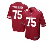 Men Nike San Francisco 49ers #75 Laken Tomlinson Game Red Team Color NFL Jersey