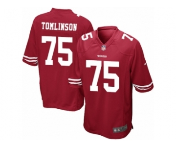 Men Nike San Francisco 49ers #75 Laken Tomlinson Game Red Team Color NFL Jersey