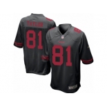 Men Nike San Francisco 49ers #81 Trent Taylor Game Black NFL Jersey