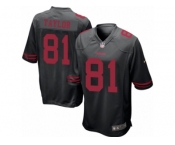 Men Nike San Francisco 49ers #81 Trent Taylor Game Black NFL Jersey