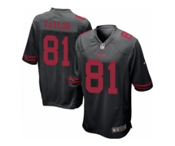 Men Nike San Francisco 49ers #81 Trent Taylor Game Black NFL Jersey