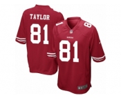 Men Nike San Francisco 49ers #81 Trent Taylor Game Red Team Color NFL Jersey