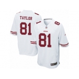 Men Nike San Francisco 49ers #81 Trent Taylor Game White NFL Jersey