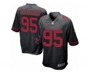 Men Nike San Francisco 49ers #95 Tank Carradine Game Black NFL Jersey