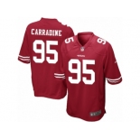 Men Nike San Francisco 49ers #95 Tank Carradine Game Red Team Color NFL Jersey