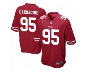 Men Nike San Francisco 49ers #95 Tank Carradine Game Red Team Color NFL Jersey