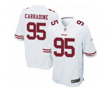 Men Nike San Francisco 49ers #95 Tank Carradine Game White NFL Jersey