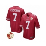 Men San Francisco 49ers #7 Colin Kaepernick Nike Scarlet 70th Anniversary Patch Game Jersey