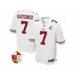 Men San Francisco 49ers #7 Colin Kaepernick Nike White 70th Anniversary Patch Game Jersey