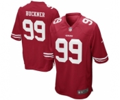 Men San Francisco 49ers #99 DeForest Buckner Scarlet 2016 Draft Pick Game Jersey