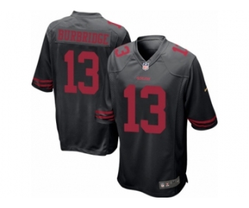 Men's Nike San Francisco 49ers #13 Aaron Burbridge Game Black Alternate NFL Jersey