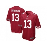 Men's Nike San Francisco 49ers #13 Aaron Burbridge Game Red Team Color NFL Jersey