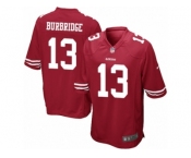 Men's Nike San Francisco 49ers #13 Aaron Burbridge Game Red Team Color NFL Jersey