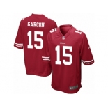 Men's Nike San Francisco 49ers #15 Pierre Garcon Game Red Team Color NFL Jersey