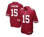 Men's Nike San Francisco 49ers #15 Pierre Garcon Game Red Team Color NFL Jersey