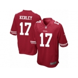 Men's Nike San Francisco 49ers #17 Jeremy Kerley Game Red Team Color NFL Jersey