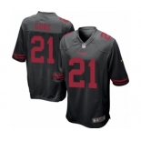 Men's Nike San Francisco 49ers #21 Frank Gore Game Black NFL Jersey