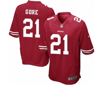 Men's Nike San Francisco 49ers #21 Frank Gore Game Red Team Color NFL Jersey